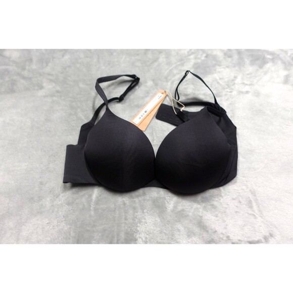 Skims 34B Black Onyx Ultimate Push-Up Plunge Bra NWT - Picture 1 of 4
